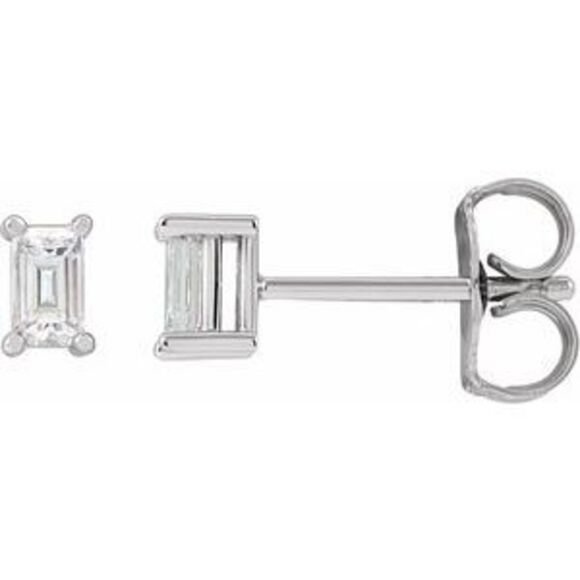 14K White 1/5 CTW Lab-Grown Diamond Stud Earrings